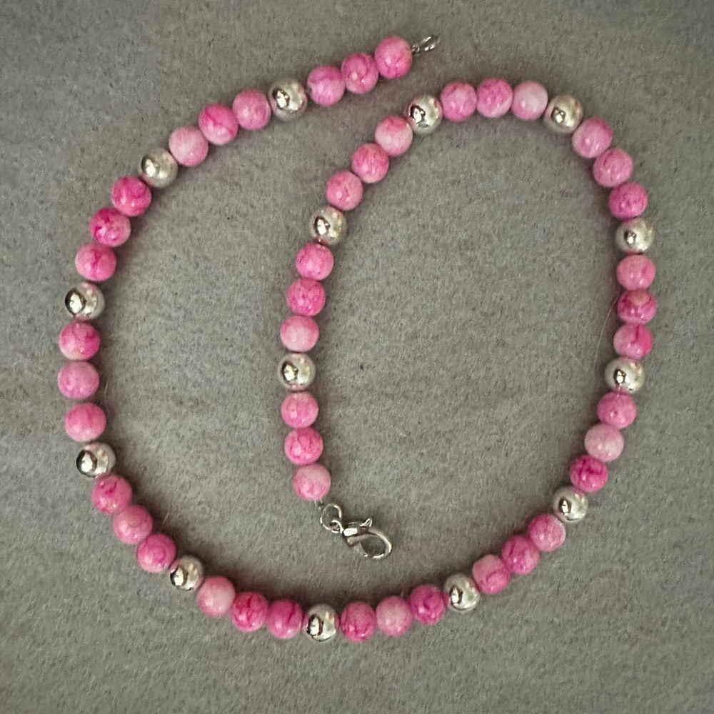 Beautiful handmade glass beaded necklace